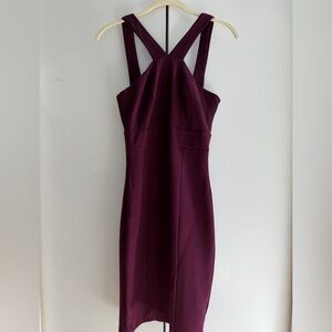 ALI & JAY Strapless Plum Dress